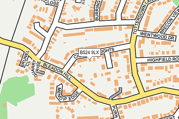 BS24 9LX map - OS OpenMap – Local (Ordnance Survey)