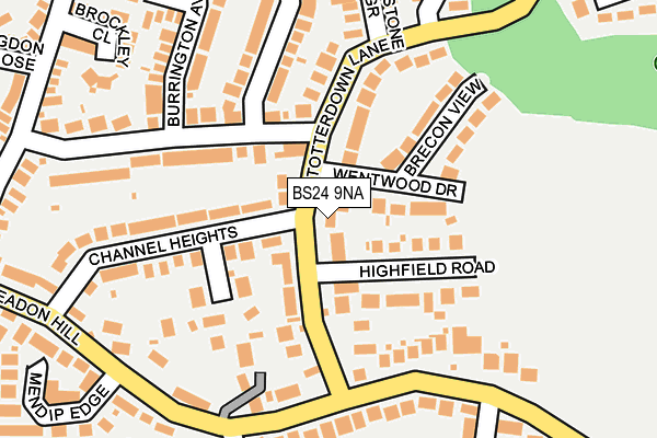 BS24 9NA map - OS OpenMap – Local (Ordnance Survey)