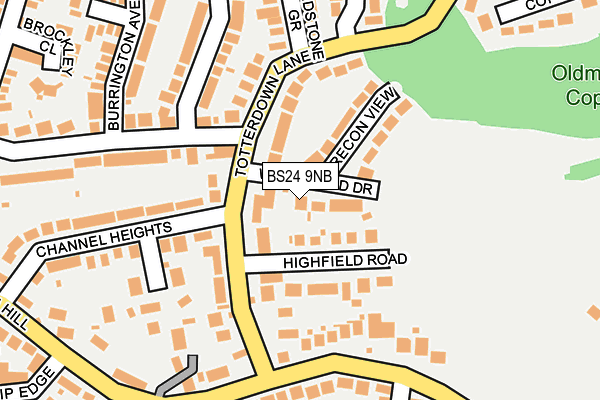 BS24 9NB map - OS OpenMap – Local (Ordnance Survey)
