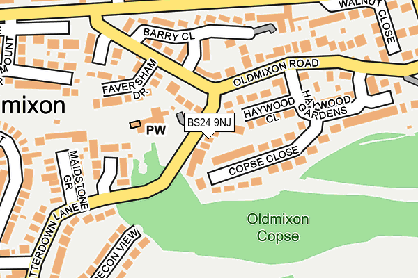 BS24 9NJ map - OS OpenMap – Local (Ordnance Survey)