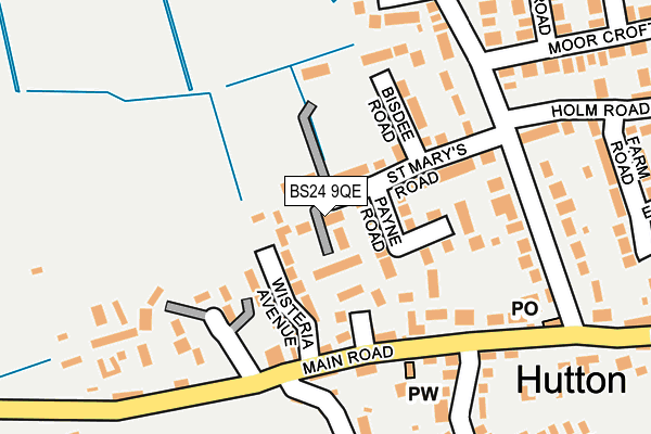 BS24 9QE map - OS OpenMap – Local (Ordnance Survey)