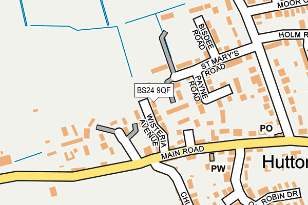 BS24 9QF map - OS OpenMap – Local (Ordnance Survey)