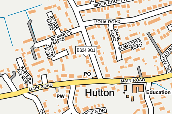 BS24 9QJ map - OS OpenMap – Local (Ordnance Survey)