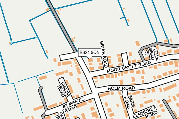 BS24 9QN map - OS OpenMap – Local (Ordnance Survey)