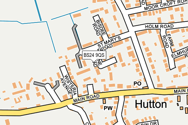 BS24 9QS map - OS OpenMap – Local (Ordnance Survey)