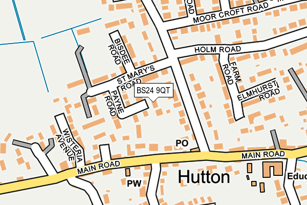 BS24 9QT map - OS OpenMap – Local (Ordnance Survey)