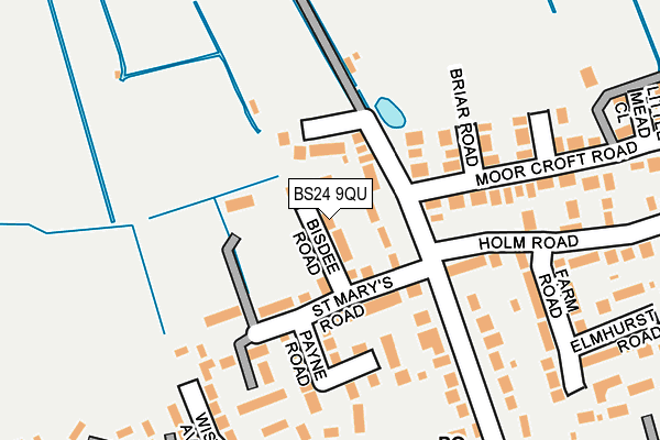 BS24 9QU map - OS OpenMap – Local (Ordnance Survey)
