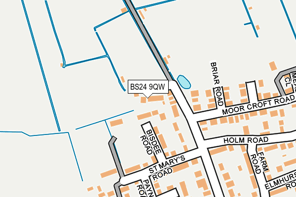 BS24 9QW map - OS OpenMap – Local (Ordnance Survey)