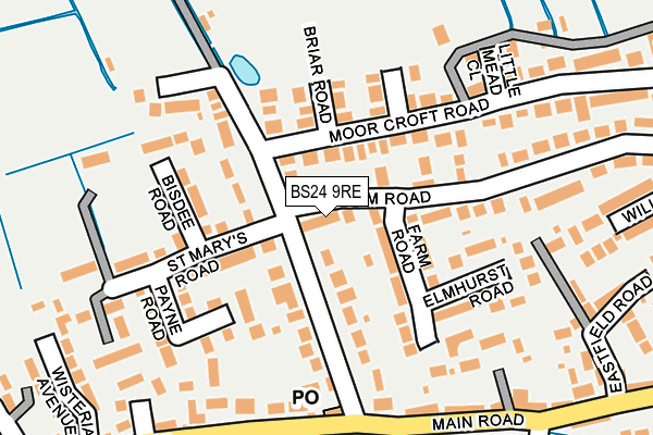 BS24 9RE map - OS OpenMap – Local (Ordnance Survey)