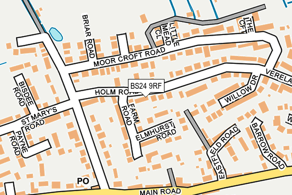 BS24 9RF map - OS OpenMap – Local (Ordnance Survey)