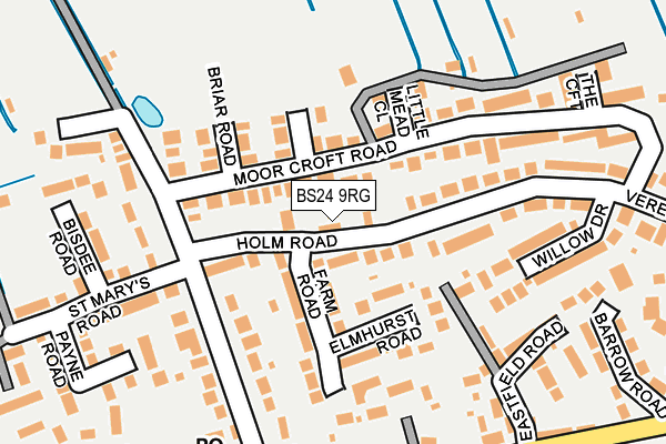 BS24 9RG map - OS OpenMap – Local (Ordnance Survey)