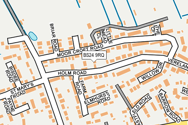 BS24 9RQ map - OS OpenMap – Local (Ordnance Survey)