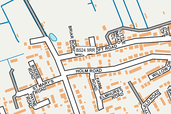 BS24 9RR map - OS OpenMap – Local (Ordnance Survey)