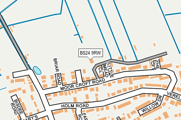 BS24 9RW map - OS OpenMap – Local (Ordnance Survey)