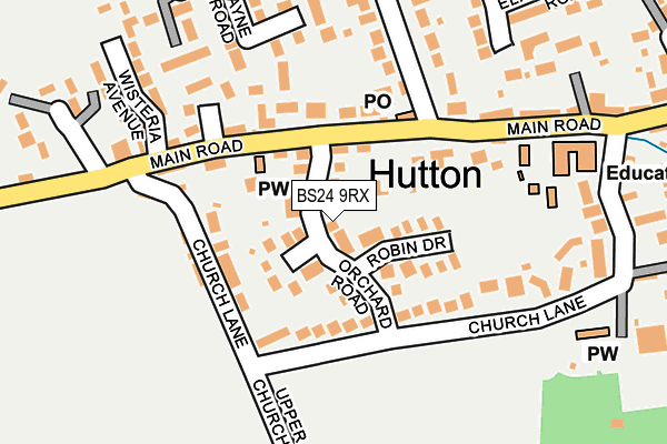 BS24 9RX map - OS OpenMap – Local (Ordnance Survey)