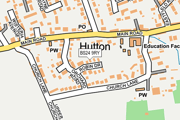 BS24 9RY map - OS OpenMap – Local (Ordnance Survey)