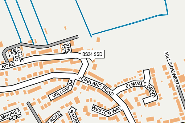 BS24 9SD map - OS OpenMap – Local (Ordnance Survey)