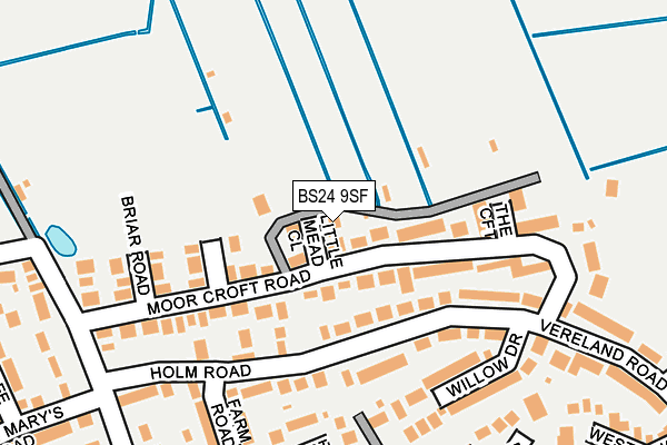 BS24 9SF map - OS OpenMap – Local (Ordnance Survey)