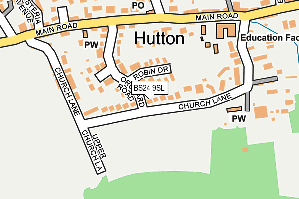 BS24 9SL map - OS OpenMap – Local (Ordnance Survey)