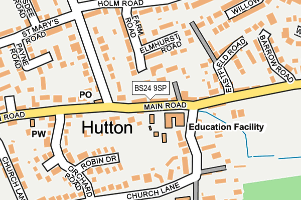 BS24 9SP map - OS OpenMap – Local (Ordnance Survey)