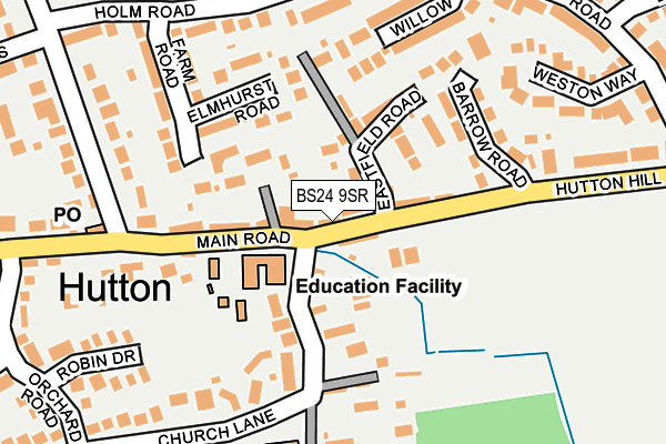 BS24 9SR map - OS OpenMap – Local (Ordnance Survey)