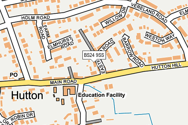 BS24 9SS map - OS OpenMap – Local (Ordnance Survey)