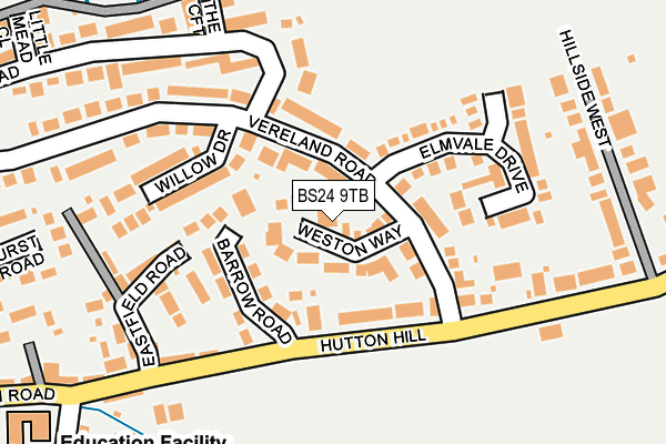 BS24 9TB map - OS OpenMap – Local (Ordnance Survey)