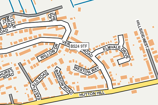 BS24 9TF map - OS OpenMap – Local (Ordnance Survey)