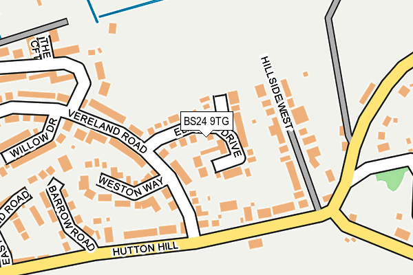 BS24 9TG map - OS OpenMap – Local (Ordnance Survey)