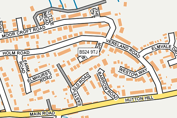 BS24 9TJ map - OS OpenMap – Local (Ordnance Survey)