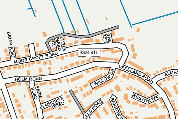 BS24 9TL map - OS OpenMap – Local (Ordnance Survey)