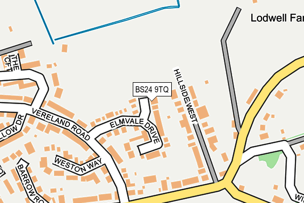 BS24 9TQ map - OS OpenMap – Local (Ordnance Survey)