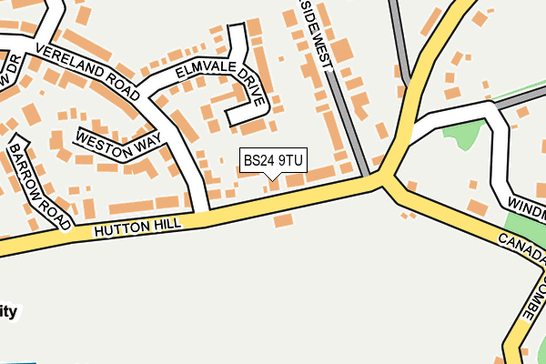 BS24 9TU map - OS OpenMap – Local (Ordnance Survey)