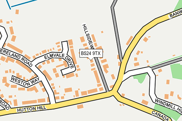 BS24 9TX map - OS OpenMap – Local (Ordnance Survey)