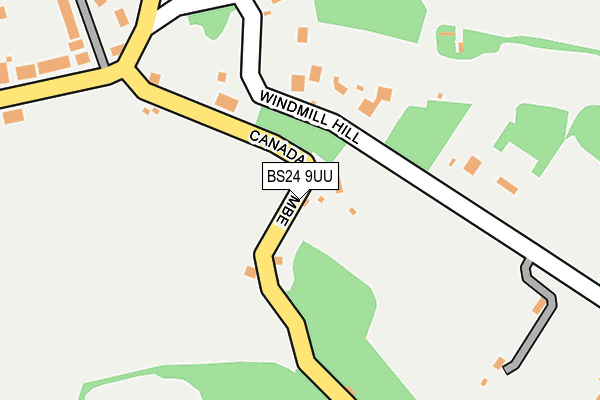 BS24 9UU map - OS OpenMap – Local (Ordnance Survey)