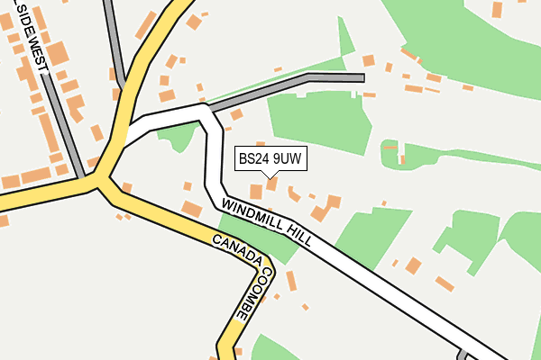 BS24 9UW map - OS OpenMap – Local (Ordnance Survey)