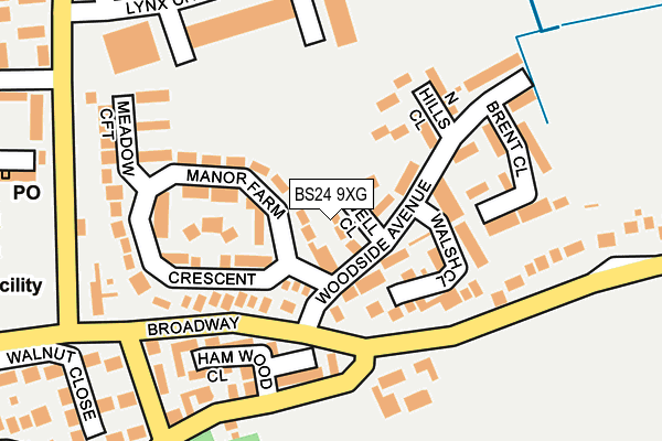 BS24 9XG map - OS OpenMap – Local (Ordnance Survey)