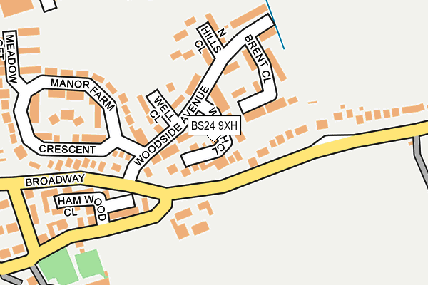 BS24 9XH map - OS OpenMap – Local (Ordnance Survey)