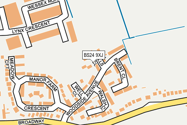 BS24 9XJ map - OS OpenMap – Local (Ordnance Survey)