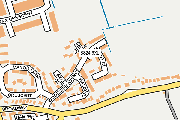 BS24 9XL map - OS OpenMap – Local (Ordnance Survey)
