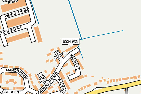 BS24 9XN map - OS OpenMap – Local (Ordnance Survey)