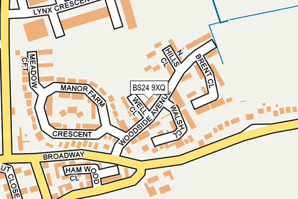 BS24 9XQ map - OS OpenMap – Local (Ordnance Survey)