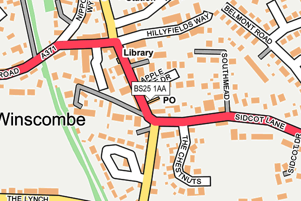 BS25 1AA map - OS OpenMap – Local (Ordnance Survey)