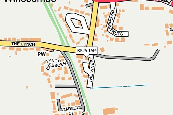 BS25 1AP map - OS OpenMap – Local (Ordnance Survey)