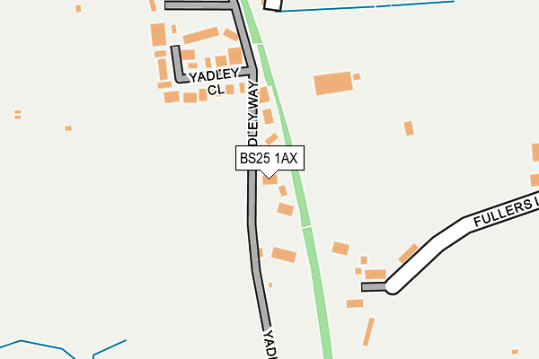 BS25 1AX map - OS OpenMap – Local (Ordnance Survey)