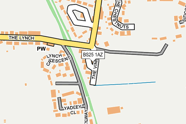 BS25 1AZ map - OS OpenMap – Local (Ordnance Survey)