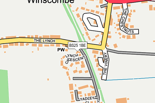 BS25 1BE map - OS OpenMap – Local (Ordnance Survey)