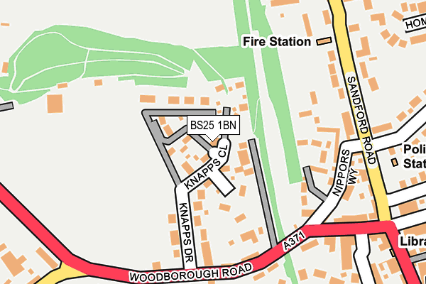 BS25 1BN map - OS OpenMap – Local (Ordnance Survey)