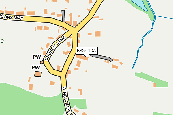 BS25 1DA map - OS OpenMap – Local (Ordnance Survey)