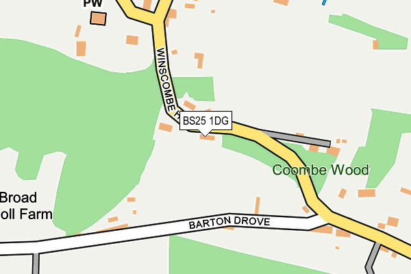 BS25 1DG map - OS OpenMap – Local (Ordnance Survey)